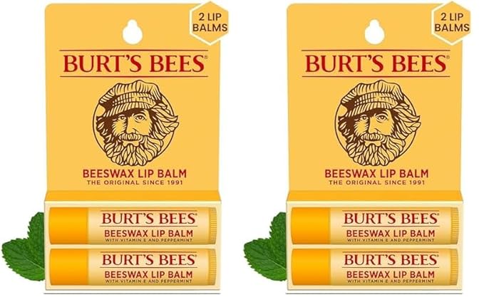 Burt's Bees Lip Balm Easter Basket Stuffers - Original Beeswax, Lip Moisturizer With Responsibly Sourced Beeswax, Tint-Free, Natural Conditioning Lip Treatment, 2 Tubes, 0.15 oz. (Pack of 2)-VivaGrace Women