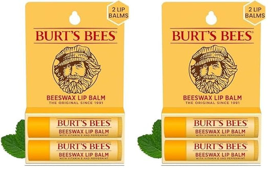 Burt's Bees Lip Balm Easter Basket Stuffers - Original Beeswax, Lip Moisturizer With Responsibly Sourced Beeswax, Tint-Free, Natural Conditioning Lip Treatment, 2 Tubes, 0.15 oz. (Pack of 2)-VivaGrace Women
