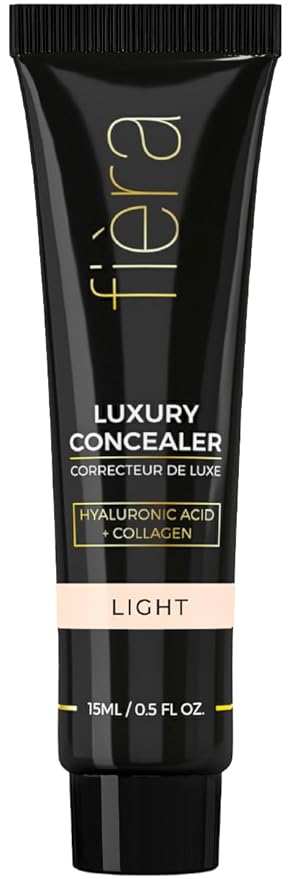 Fièra Luxury Concealer with Anti-Aging - All Day Coverage for Dark Circles, Fine Lines, Wrinkles & Spots - Light, 0.5 Ounce-VivaGrace Women
