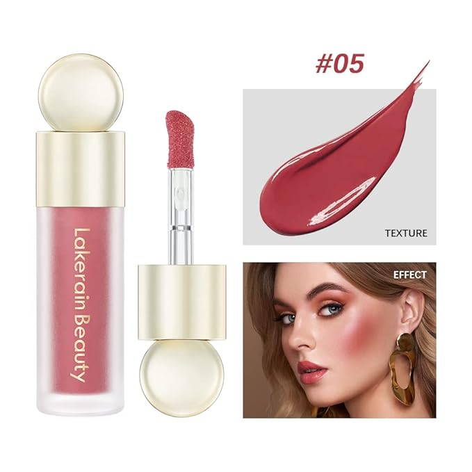 Liquid Blush, Cream Blush For Cheeks, Soft Pinch Liquid Blush, Skin Tint Blush Makeup, Easy To Blend And Color, Long-Lasting, Natural-Looking (05#)-VivaGrace Women