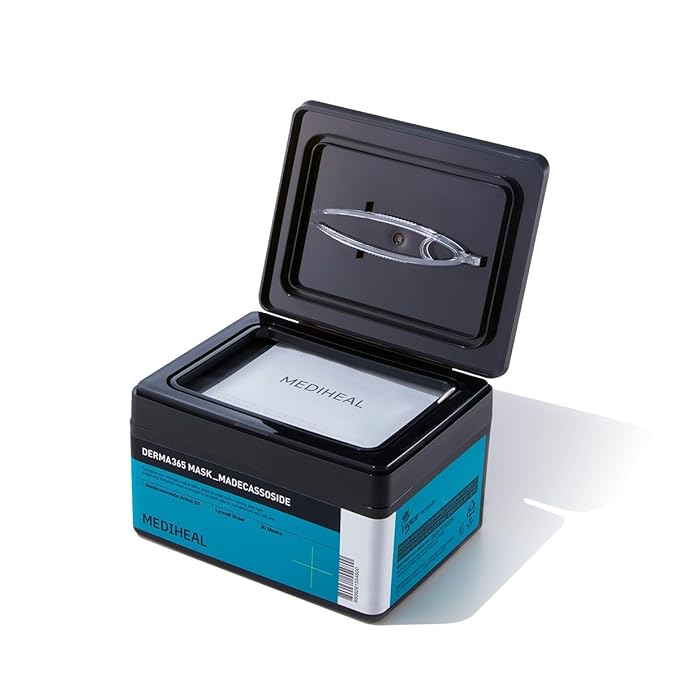 Mediheal Derma 365 Madecassoside Mask (30 Masks) - Daily Skin Care Mask for Deeply Comforting and Calming Skin with Madecassoside-VivaGrace Women