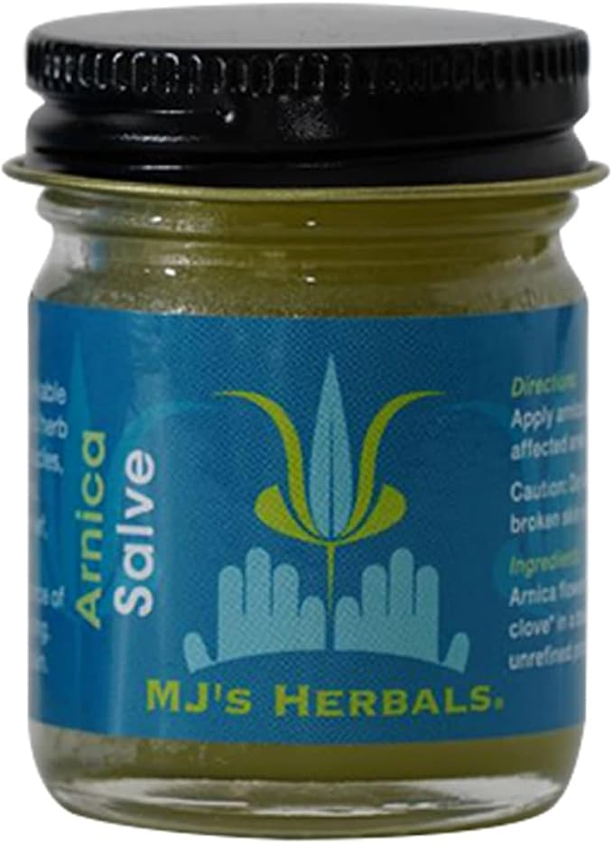MJ’s Herbals Arnica Salve | Organic, Maximum Strength, Immediate Relief for Sore Muscles & Feet | Bruise Recovery, Fantastic Massage & After Yoga Balm | No Parabens, No Synthetics (1 oz)-VivaGrace Women