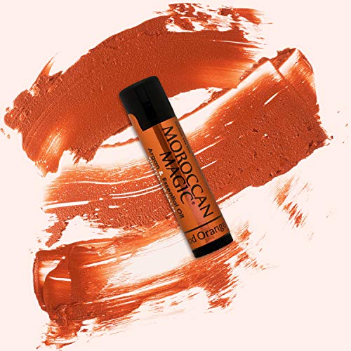 Moroccan Magic Blood Orange Red Tinted Lip Balm | Made with Natural Cold Pressed Argan and Essential Oils | Lip Balm | Smooth Application | Non-Toxic, Cruelty Free | 2 Pack-VivaGrace Women