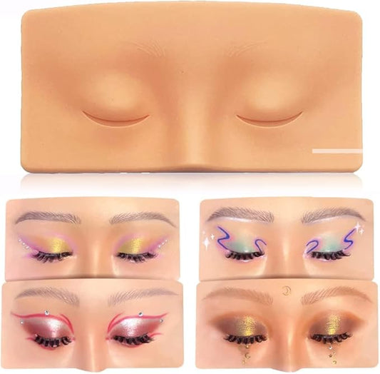 Makeup Practice Face, Makeup Practice Board, The Aid to Practicing Makeup, Silicone Makeup Mannequin Face Easy Makeup Apply and Removal for Professional Makeup Artists and-VivaGrace Women
