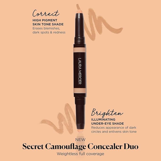 Laura Mercier Secret Camouflage Concealer Duo Stick - 3C Medium with Cool Undertones Women 2 x 0.3 oz-VivaGrace Women