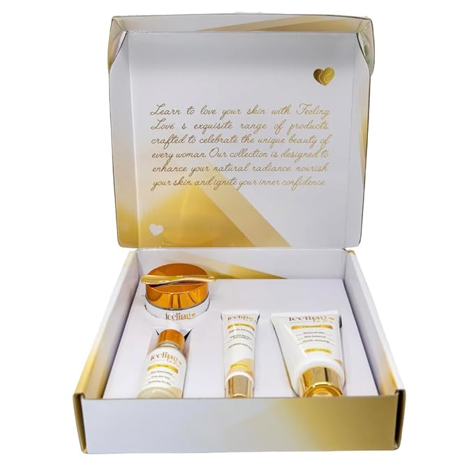 Introducing our exclusive Skincare Set: Cleanser, Serum, Essence Cream, and Eye Cream - Experience the Ultimate 4-Step Natural Beauty Routine for Achieving Radiant, Glowing Skin.-VivaGrace Women
