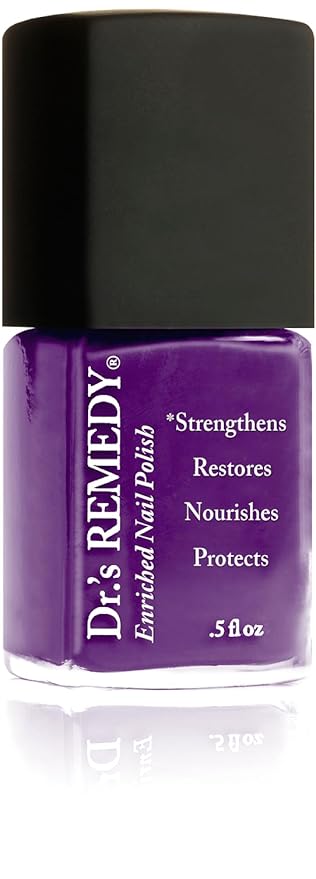 Dr’s Remedy Enriched Nail Polish: Non Toxic, All Natural, and Organic - Doctor Formulated: Strengthens, Restores, Heals, and Protects '24-Free' - VIVACIOUS Violet