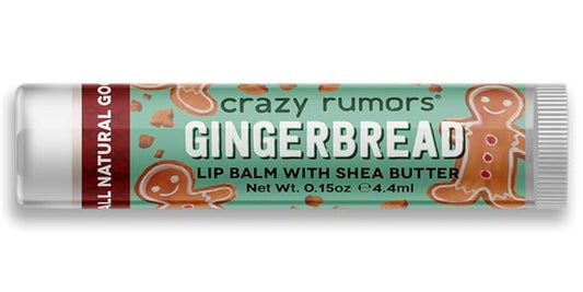 Crazy Rumors Gingerbread Lip Balm. 100% Natural, Vegan, Plant-Based, Made in USA (1-Pack)-VivaGrace Women