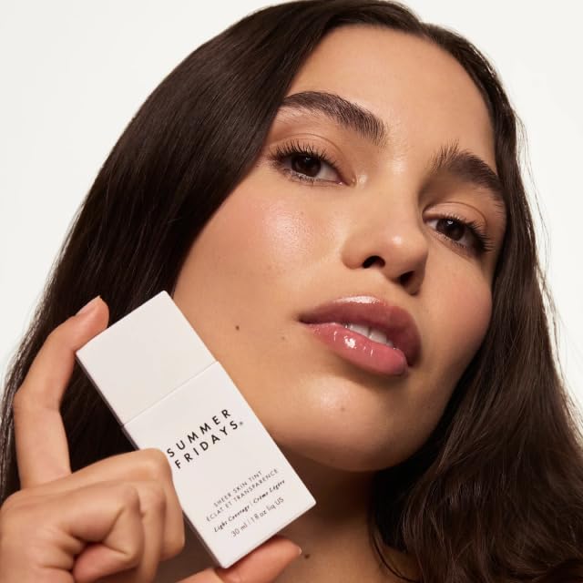 Summer Fridays Sheer Skin Tint - Skin Tint with Hyaluronic Acid - Helps Diminish Uneven Skin Tone - Sheer to Light Coverage - Shade 3 - Light with Golden Undertones (1 Fl Oz)-VivaGrace Women