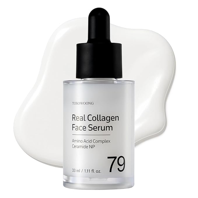 Real Collagen Face Serum, Hydrating & Firming Serum with hydrolyzed collagen, Hyaluronic Acid, Plumps, Sagging Skin, Reduces Fine Lines and Wrinkles, Korean Skincare, 33ml / 1.11 fl. oz.-VivaGrace Women