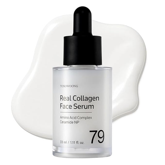 Real Collagen Face Serum, Hydrating & Firming Serum with hydrolyzed collagen, Hyaluronic Acid, Plumps, Sagging Skin, Reduces Fine Lines and Wrinkles, Korean Skincare, 33ml / 1.11 fl. oz.-VivaGrace Women