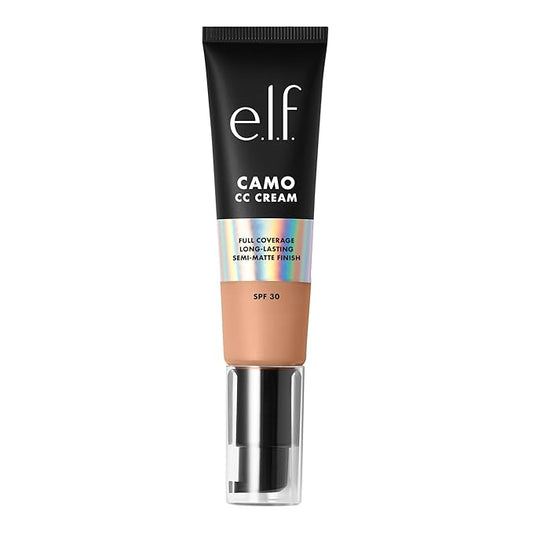 e.l.f. Camo CC Cream, SPF 30 Color-Correcting Medium-To-Full Coverage Face Foundation, Delivers An Airbrushed Finish, Vegan & Cruelty-Free, Light 250 W-VivaGrace Women