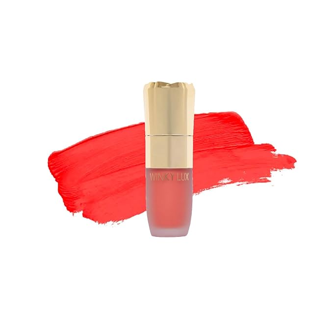 Winky Lux Cheeky Rose Liquid Blush, Gel Cream Blush Wand, Blendable & Buildable Pigment, Long Lasting Weightless Velvet Finish, Deep Coral Blush, Darling-VivaGrace Women