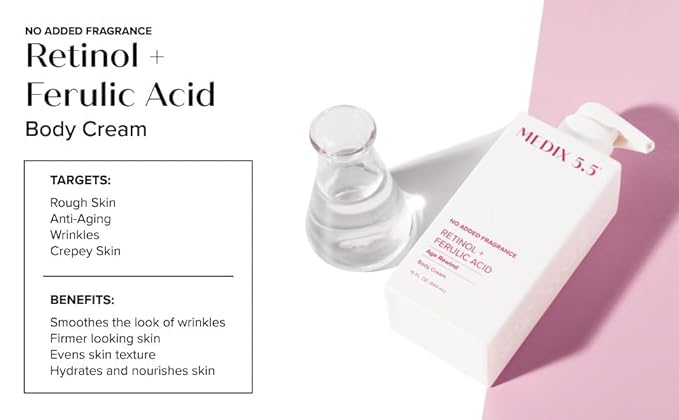 MEDIX Fragrance Free Retinol Body Lotion Crepey Skin Care Treatment | Anti Aging Body Lotion & Face Moisturizer | Firming Retinol Cream For Face Targets Loose Crepe Skin, Wrinkles, & Fine Lines, 2PC-VivaGrace Women