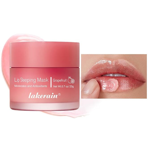 Sleeping Lip Mask, Long-Lasting Nourish & Hydrate Lip Mask, Lip Balm, Lip Oil, Lip Skin Care, Hydrating, Moisturizing Lip Lines Night Sleep Care Lip Anti-chapped Lip Cream (03# Grapefruit)-VivaGrace Women