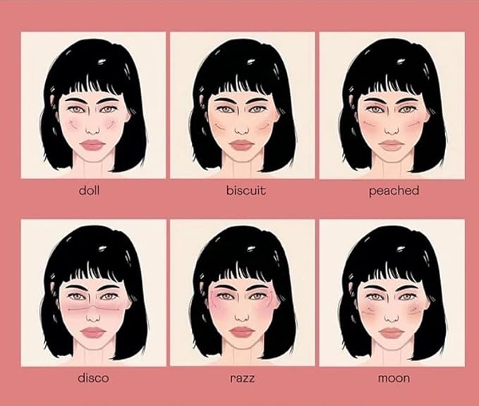Stamp Liquid Blush Stamp Blush with Heart Shaped Applicator Natural Long Lasting Blush, Light and Airy Makeup for Women (6)-VivaGrace Women