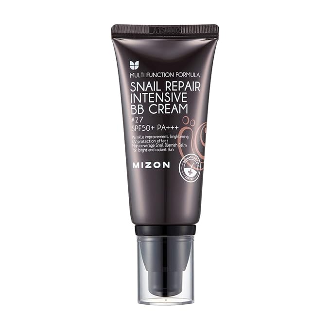 MIZON Snail Repair Blemish Balm, Multifunctional BB Cream with Snail Mucus Filtrate, Skin Care and Makeup Coverage, Strenghtens Skin Elasticity, Improves Fine Wrinkles (#27)-VivaGrace Women