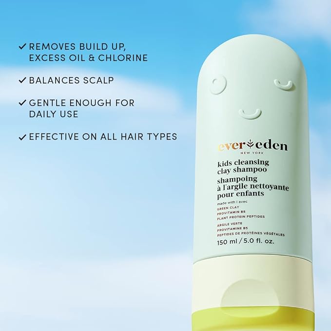 Evereden After Swim & Sports Kids Shampoo: With Cleansing Clay | Detoxifies Hair & Scalp from Chlorine, Dirt, and Sweat | Clean & Vegan Kid Shampoo for Daily Use and Any Hair Type-VivaGrace Women