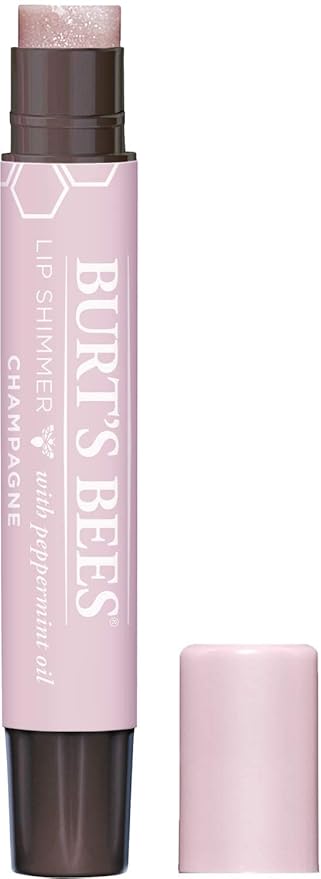 Burt's Bees Lip Shimmer, Champagne 0.09 oz (Pack of 6)-VivaGrace Women