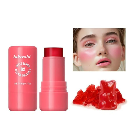 Milk Jelly Blush - Milk Blush - Sheer Cheek & Lip Stain，Long Lasting Milk Jelly Tint Have Transparent & Bright Colors (#2 red)-VivaGrace Women