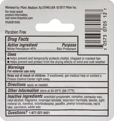 ChapStick Classic Cherry Lip Balm Tube, Flavored Lip Balm for Lip Care on Chafed, Chapped or Cracked Lips - 0.15 Oz-VivaGrace Women