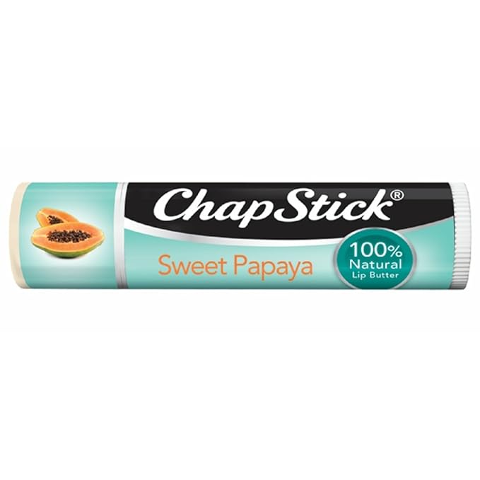 ChapStick Papaya 100% Natural Lip Butter Tube, Lip Balm - 0.15 Oz, Non-tinted, Sweet Papaya-VivaGrace Women