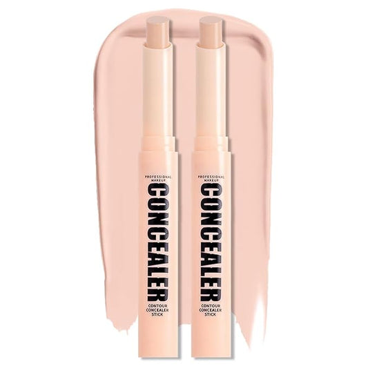 Kaely 2Pcs PROFESSIONAL MAKEUP Correcting Concealer Stick,Medium Coverage Concealer Crayon,under Eye Brightener Concealer for Dark Circles,corrector de ojeras,Lightweight,Vegan,03 LIGHT PINK-VivaGrace Women