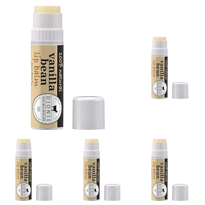 Dionis Goat Milk Skincare Lip Balm (Vanilla Bean, 0.28 oz) (Pack of 5)-VivaGrace Women