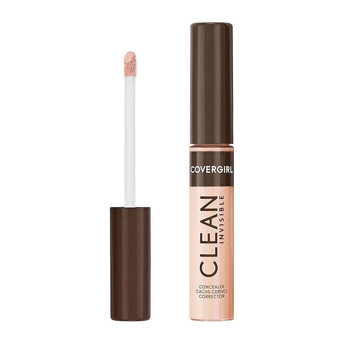 Covergirl Clean Invisible Concealer, Lightweight, Hydrating, Vegan Formula, Light Beige 107, 0.23oz-VivaGrace Women