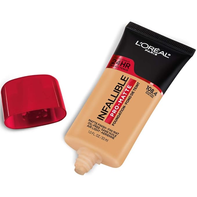 L'Oreal Paris Cosmetics Makeup Infallible Pro-Matte Liquid Longwear Foundation, Golden Sun Beige, 1 fl oz-VivaGrace Women