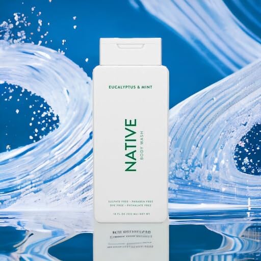 Native Body Wash Contains Naturally Derived Ingredients | For Women & Men, Sulfate, Paraben, & Dye Free Leaving Skin Soft and Hydrated | Eucalyptus & Mint 18 oz - 2 Pk-VivaGrace Women
