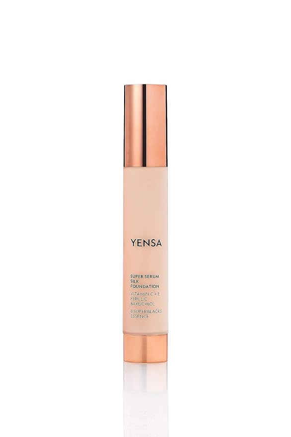 YENSA Super Silk Foundation - Full Coverage, Age-defying complex of Vitamin C, E, Ferulic, and Bakuchiol Oil (Light 2) 1.0 fl oz-VivaGrace Women