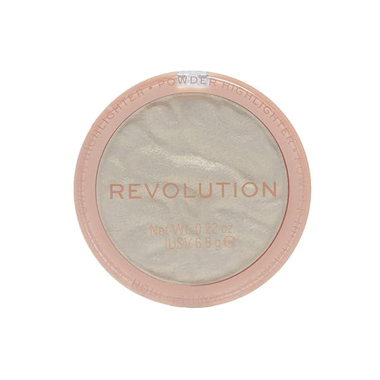 Revolution Beauty, Reloaded Pressed Powder Highlighter, Intensely Pigmented for a High Impact Dewy Finish, Golden Lights, 0.22 Oz.-VivaGrace Women