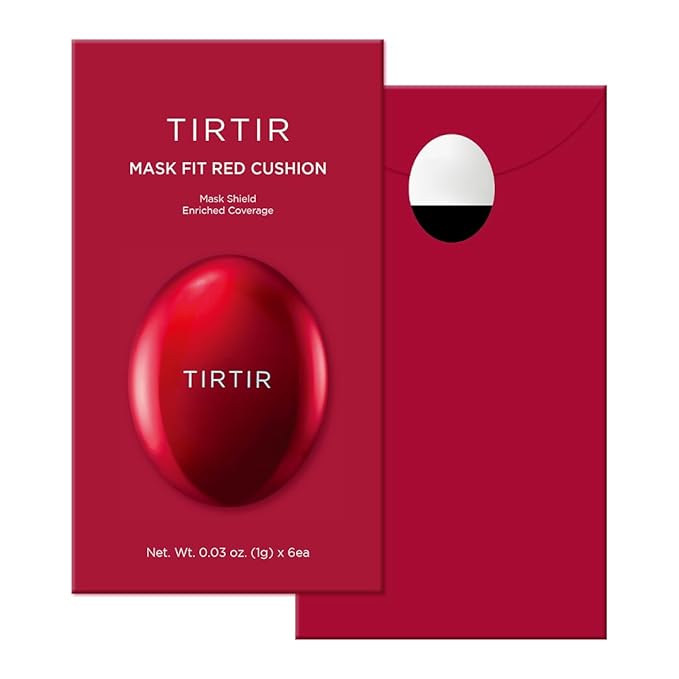 TIRTIR Mask Fit Red Cushion Foundation *Trial Kit* #Deep | Japan's No.1 Choice for Glass skin, Long-Lasting, Lightweight, Buildable Coverage, Semi-Matte-VivaGrace Women