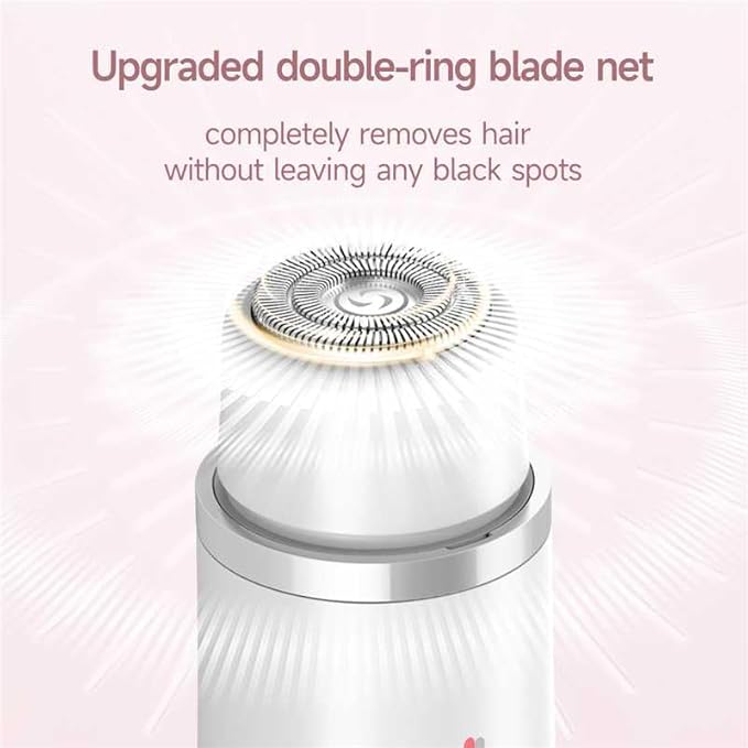 Bikini Trimmer for Women Electric Razors for Women, Double Head Dual Purpose, IPX7 Waterproof Hair Razor, Ceramic Blade Hair Trimmer Wet & Dry Use,Womens Painless Electric Shaver for Facial and Body-VivaGrace Women