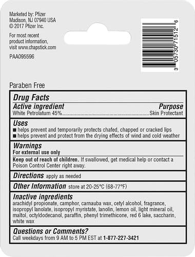 ChapStick Classic Strawberry Lip Balm Tube, Lip Care and Lip Moisturizer - 0.15 Oz-VivaGrace Women