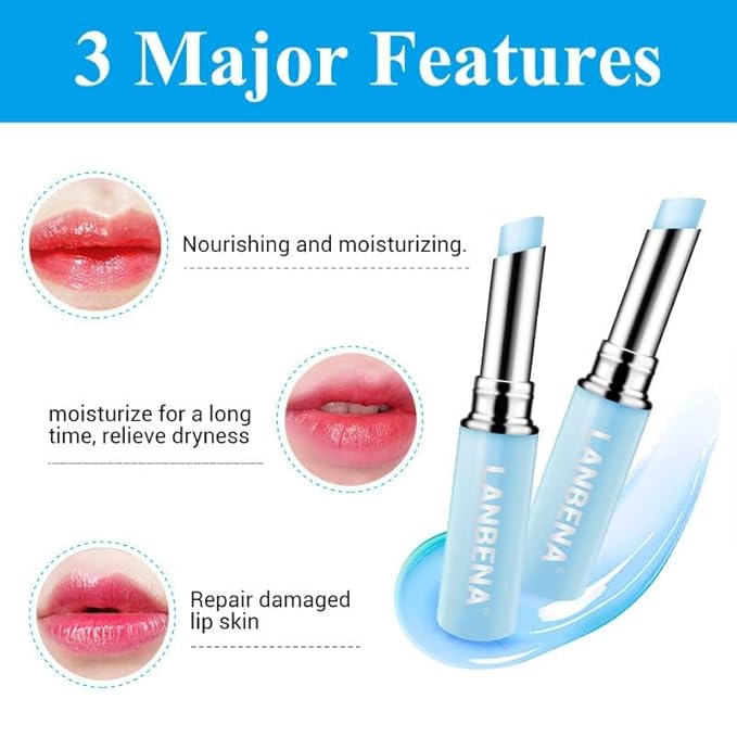 LANBENA Hyaluronic Acid Lip Balm Moisturizing Lips Long-Lasting Protection Nourishing Lip Care (1.8g / 0.06 fl oz)-VivaGrace Women