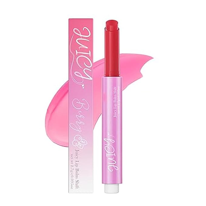 Juicy Lip Plump Shift, Slick Click Plumping Melting Lip Balm Hydrating & Moisturizing Color Changing Lipstick Lip Plumper Gloss, Shiny Glossy, Translucent Non-Sticky Tinted Lip Balm(#2 Berry)-VivaGrace Women