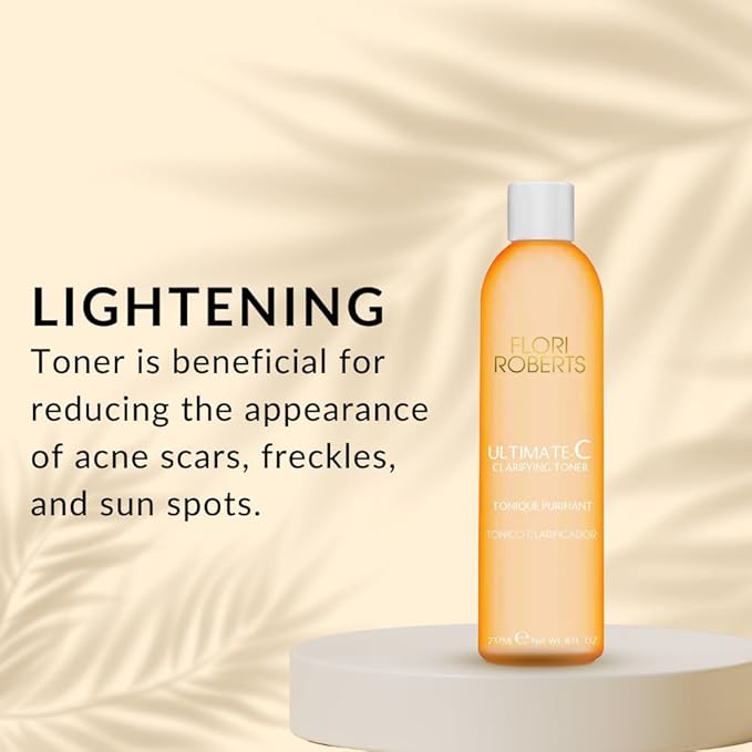 Ultimate-C Clarifying Toner by Flori Roberts, Facial Toner for Women of Color or Deeper Skin Tones, Protects Against Signs of Aging, Refreshing, Hydrating, Calming, Alcohol-Free-VivaGrace Women