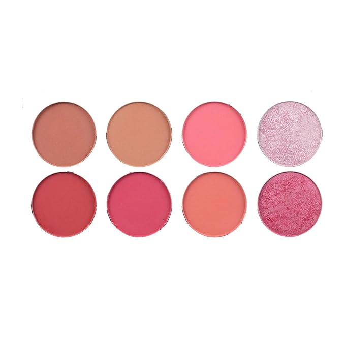 Makeup Revolution Ultra Blush Makeup Palette, Bronzer & Highlighter, Includes 8 Shades, Gluten free, Vegan & Cruelty Free, Sugar & Spice, 13g-VivaGrace Women