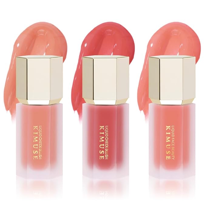 KIMUSE Soft Cream Blush Makeup, Liquid Blush for Cheeks, Weightless, Long-Wearing, Smudge Proof, Natural-Looking, Dewy Finish-VivaGrace Women