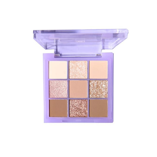 Violet Fairy 9 Color Eyeshadow Palette, Warm Neutrals (01)-VivaGrace Women