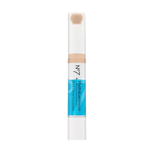 No7 Hydraluminous Concealer - Shade 2 - Full-Coverage Under Eye Concealer for Dark Circles with Caffeine & Ceramides - Hydrating & Brightening Concealer for Dark Under Eye Area (3.9ml)-VivaGrace Women