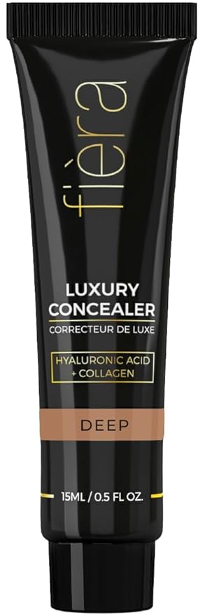 Fièra Luxury Concealer with Anti-Aging - All Day Coverage for Dark Circles, Fine Lines, Wrinkles & Spots - Deep, 0.5 Ounce-VivaGrace Women