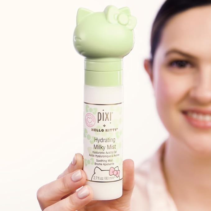 Pixi Beauty + Hello Kitty Milky Mist 2.70 Fl Oz | Hydrating Moisturizer for Dry Skin | Infused with Hyaluronic Acid-VivaGrace Women