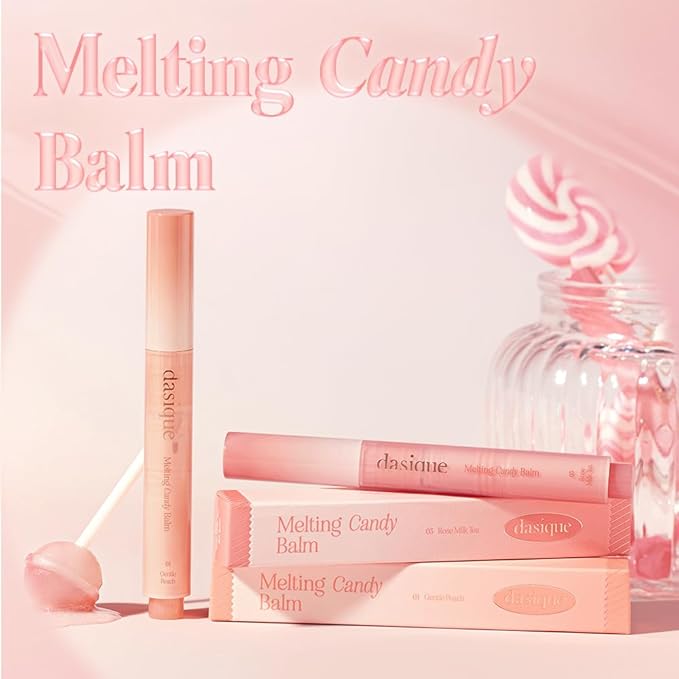 Dasique Melting Candy Balm (#01 Gentle Peach) | Glossy Balm | Moisturizing | For dry Lips | Vegan-VivaGrace Women