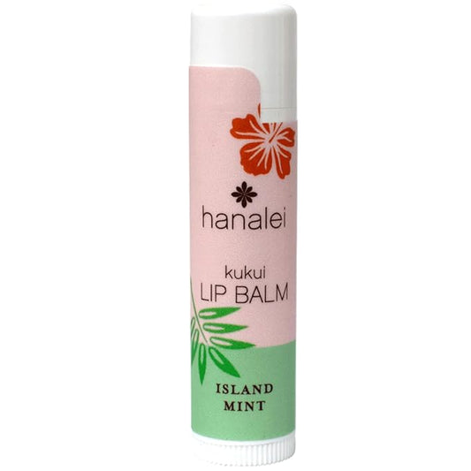 Hanalei Mint Lip Balm and Moisturizer - Natural Kukui Oil, Beeswax Lip Moisturizer - Hydrates, Soothes Dry, Chapped Lips - Made in USA - Island Mint Flavor-VivaGrace Women