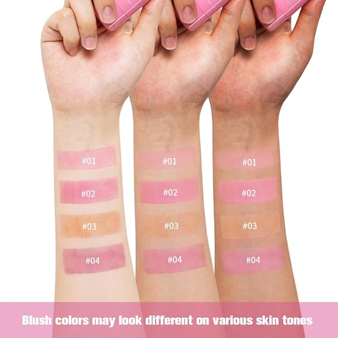 Multi-Use Cooling Water Jelly Blush/Lip Tint & Eye Shadow - Sheer Stain withBuildable Watercolor Finish - Long-Lasting Moisture - 1,000+ Swipes Per Stick - Jelly Texture for Lip & Cheek (Red)-VivaGrace Women