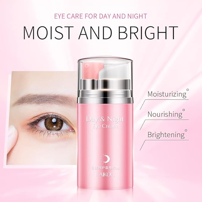 Rose Essential Oil Day and Night Eye Cream, Eye Cream for Dark Circles & Puffiness, Moisturizing Hydrating Fade Fine Lines Eye Bags Removal Dark Circles Firming Eye Skin For Women, Gift for Travel-VivaGrace Women