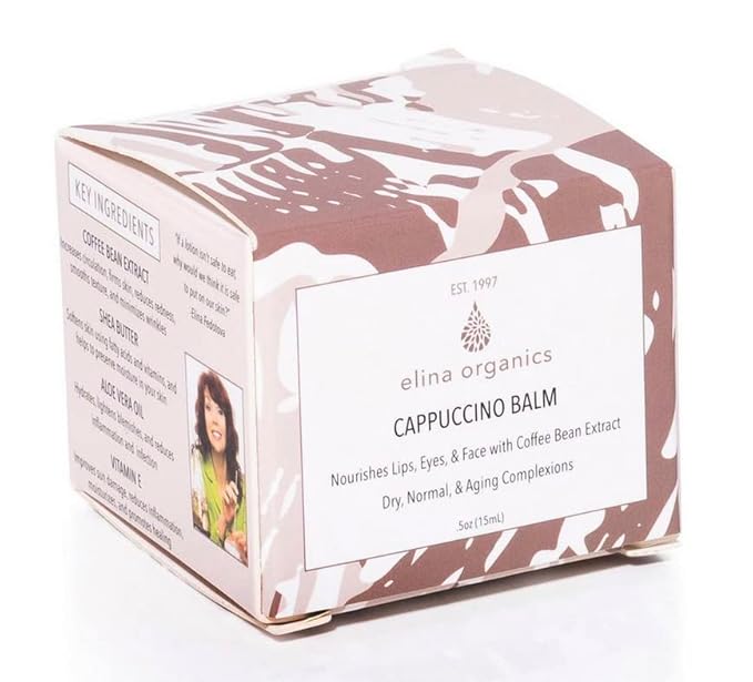 Cappuccino Balm, 1oz, lip mask, lip butter, chapstick, hydrate lips, chapped lips, dry lips, lip healing, Coffee Bean Extract, Shea Butter, Aloe Vera Oil, Vitamin E, organic skincare, all natural product-VivaGrace Women